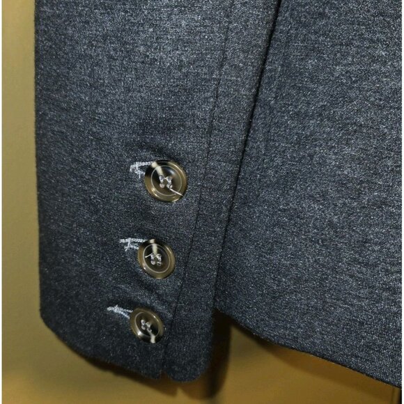 Cartonnier Anthropologie Gray One Button Blazer Jacket Womens Medium Patches Sui - Picture 3 of 11